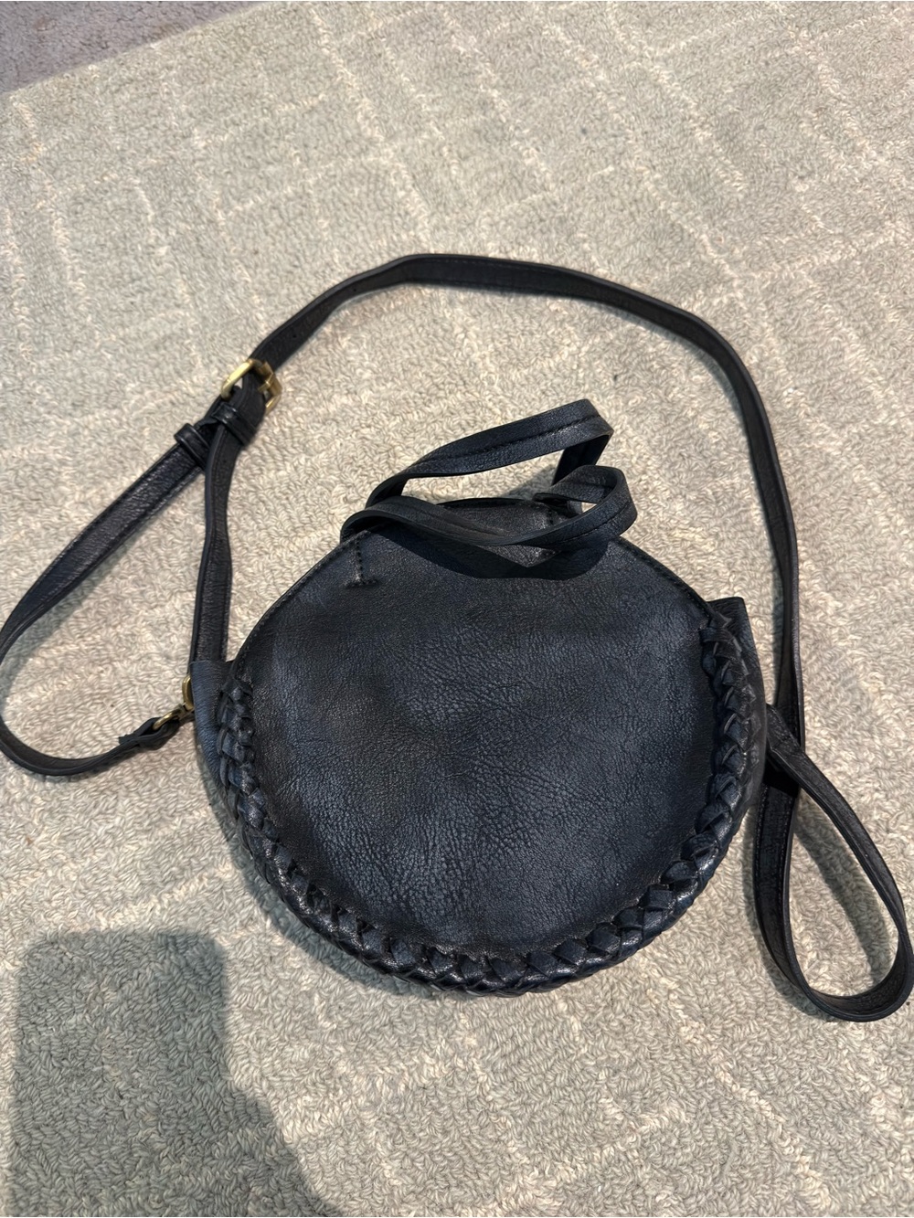 Free People Round Black Crossbody